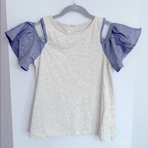 Adorable off the shoulder girls Crewcuts shirt